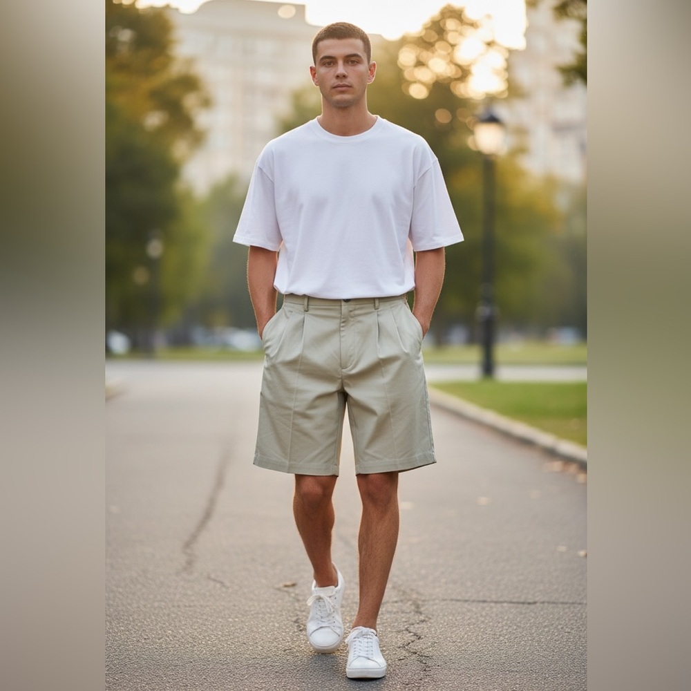 Jos A Bank Leadbetter Golf Shorts Stone Flat‎ Front Men’s 42 NWT